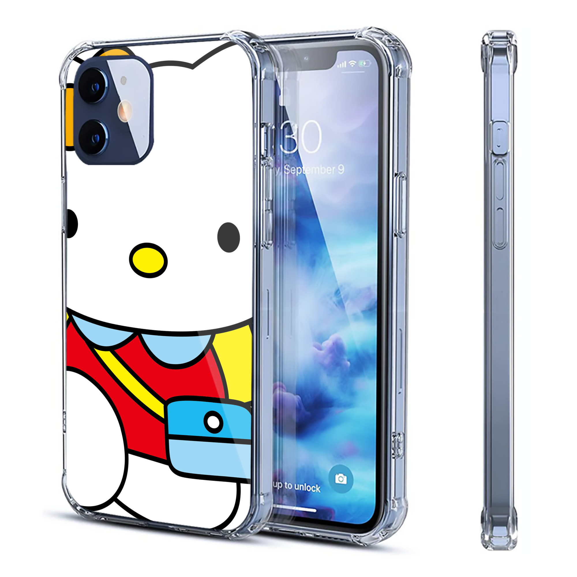 （画像用） Hello Kitty ハローキティ 【iPhone 12シリーズ対応】透明スマホケース（クリアソフトケース）